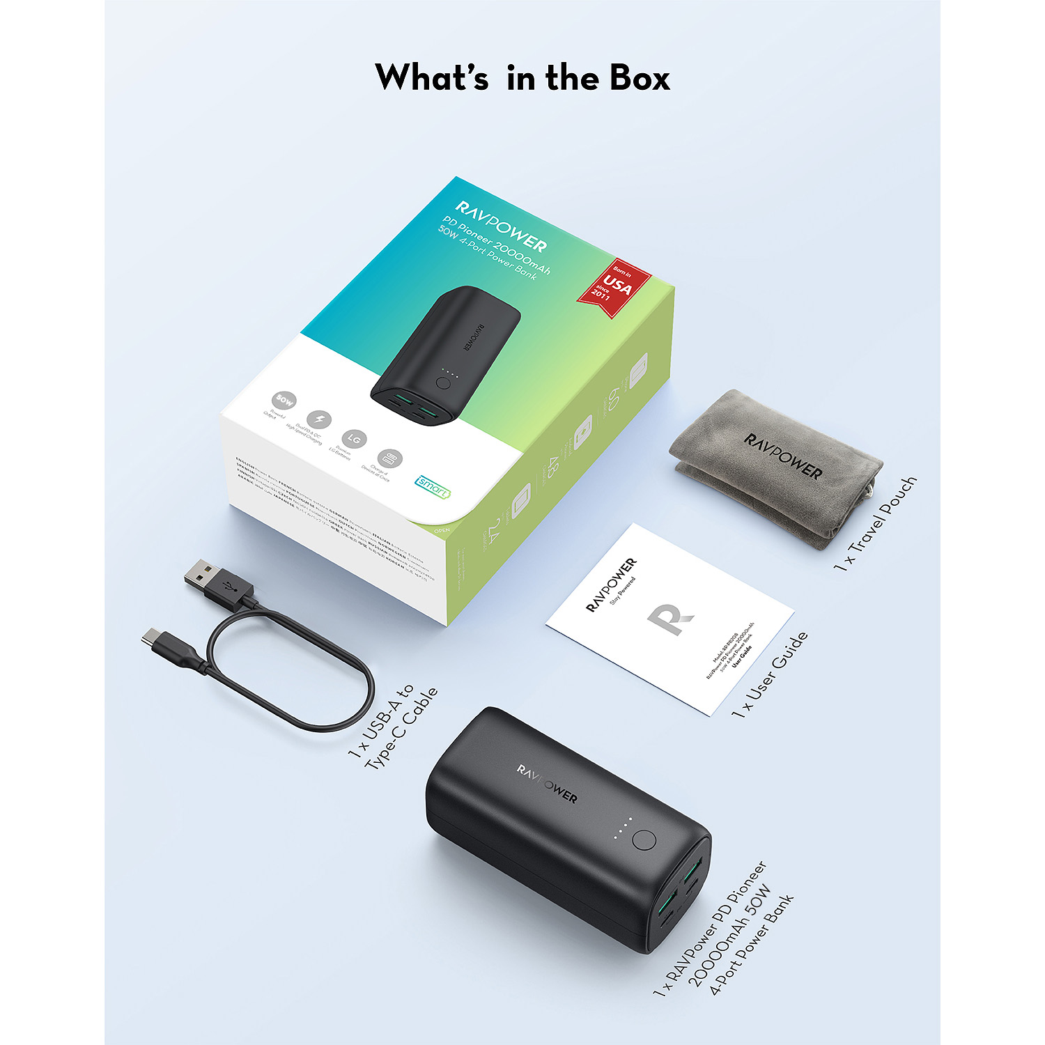 پاوربانک 20000 میلی‌آمپری راوپاور مدل RP-PB208