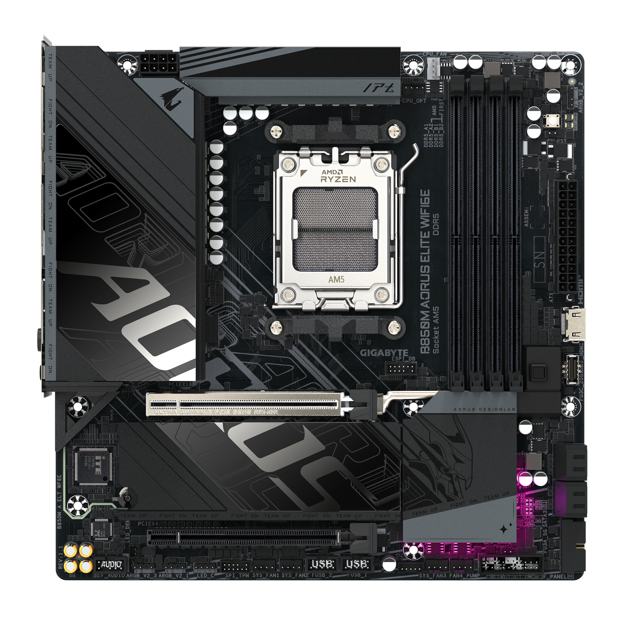 B850M AORUS ELITE WIFI6E-02 مادربرد گیگابایت مدل B850M AORUS ELITE WIFI6E