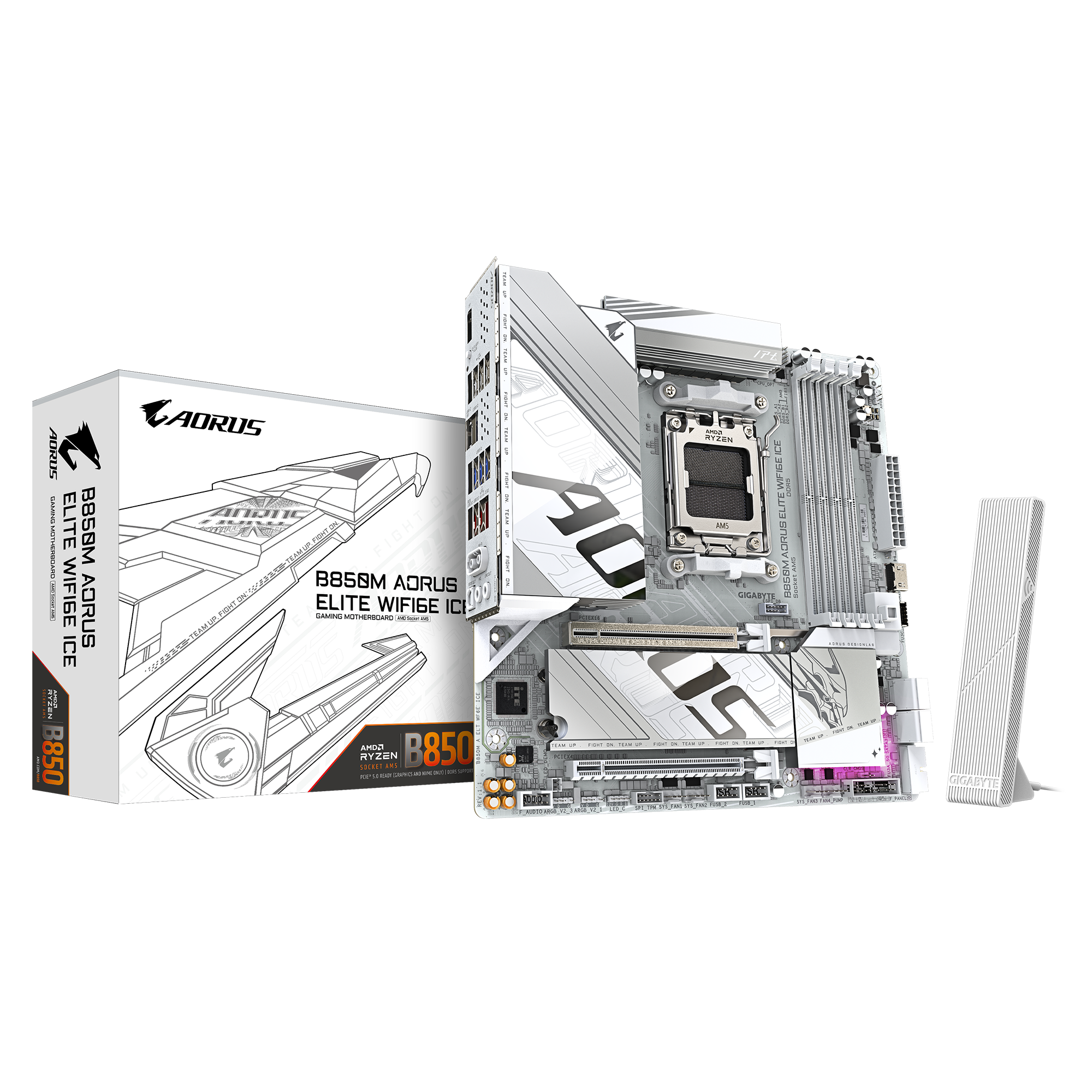 B850M AORUS ELITE WIFI6E ICE-01 مادربرد گیگابایت مدل B850M AORUS ELITE WIFI6E ICE