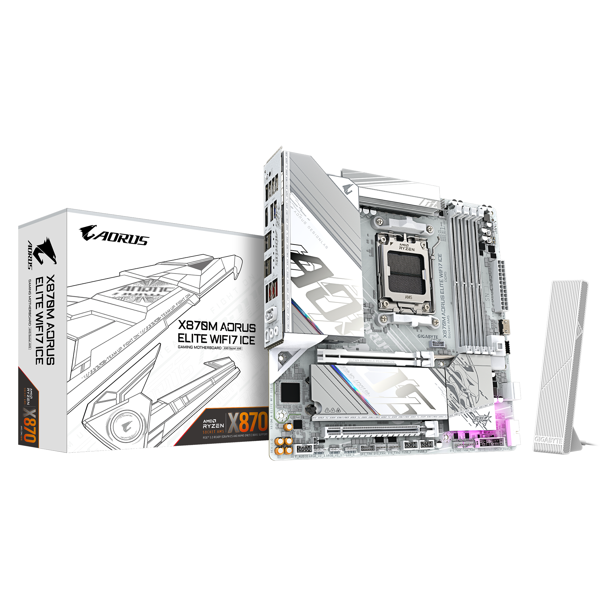 X870M AORUS ELITE WIFI7 ICE-01 مادربرد گیگابایت مدل X870M AORUS ELITE WIFI7 ICE