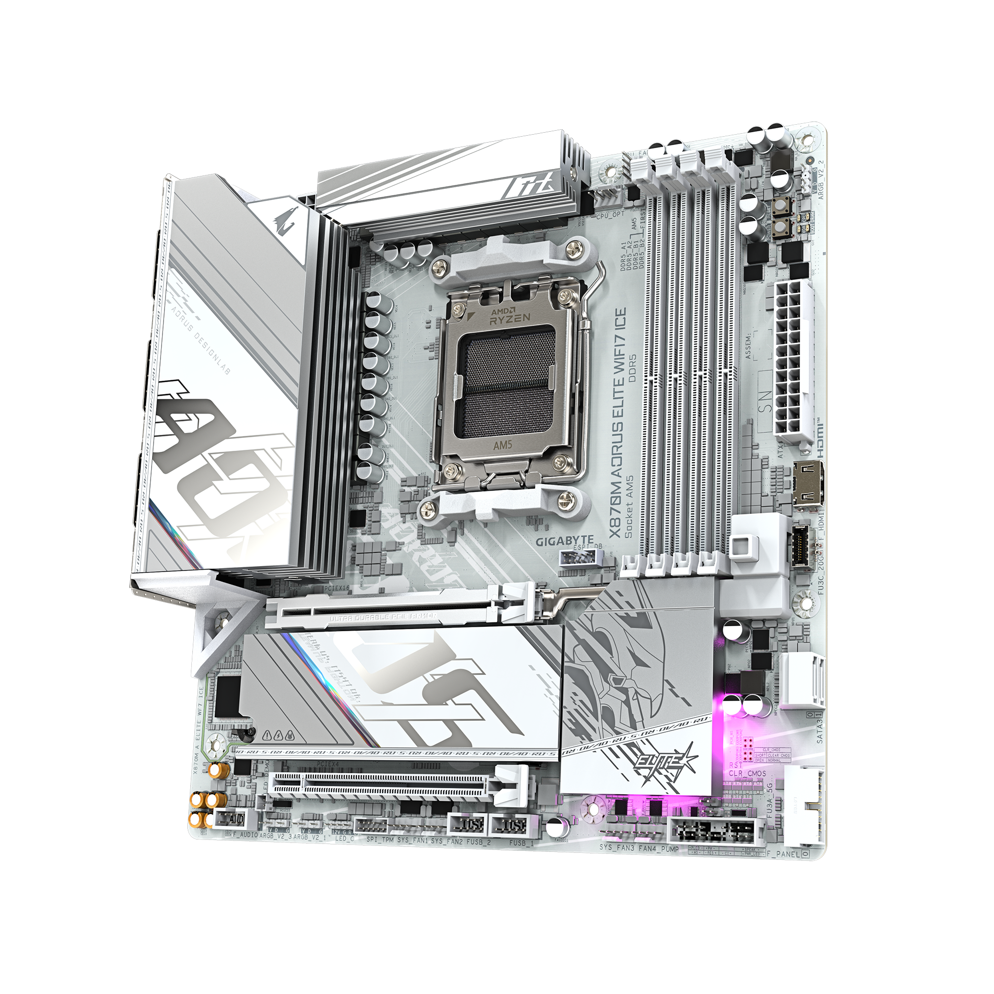 X870M AORUS ELITE WIFI7 ICE-03 مادربرد گیگابایت مدل X870M AORUS ELITE WIFI7 ICE
