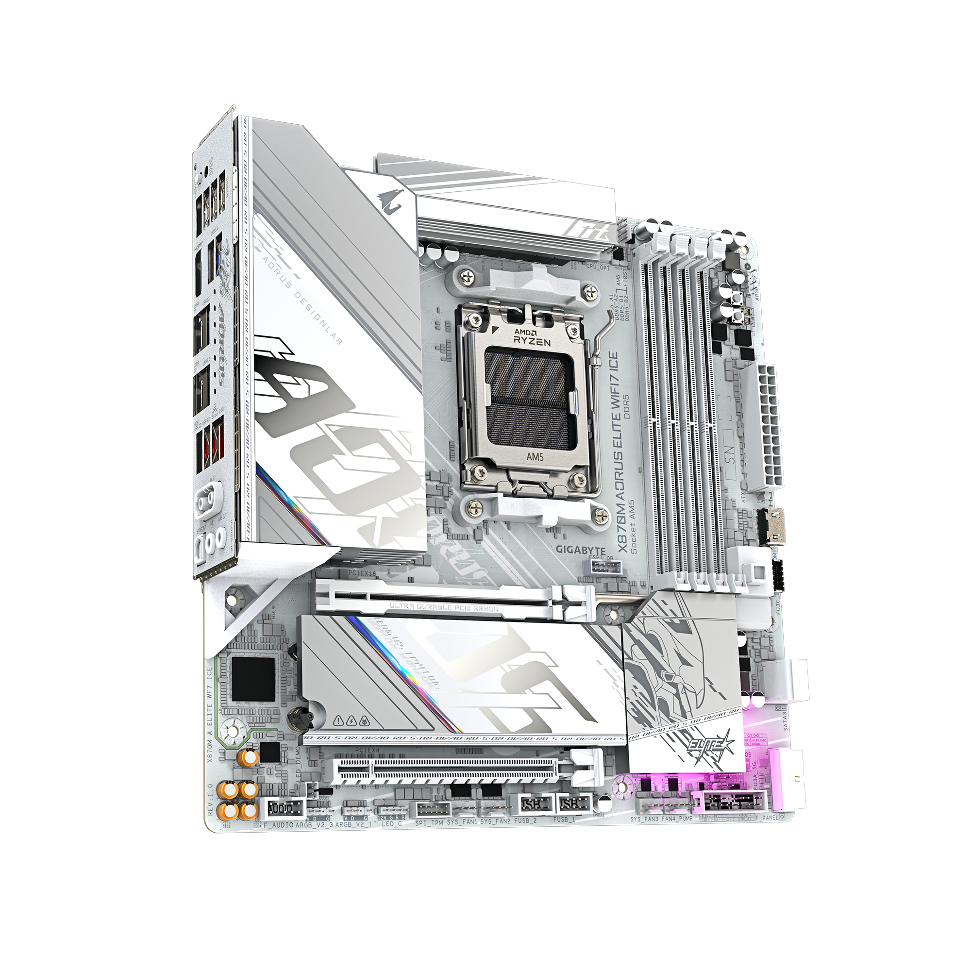 X870M AORUS ELITE WIFI7 ICE-04 مادربرد گیگابایت مدل X870M AORUS ELITE WIFI7 ICE
