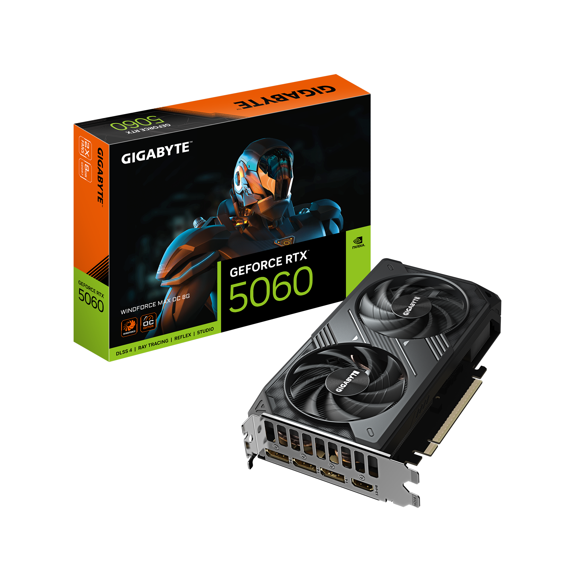 GeForce RTX™ 5060 WINDFORCE MAX OC 8G_01 کارت گرافیک گیگابایت مدل GeForce RTX™ 5060 WINDFORCE MAX OC 8G