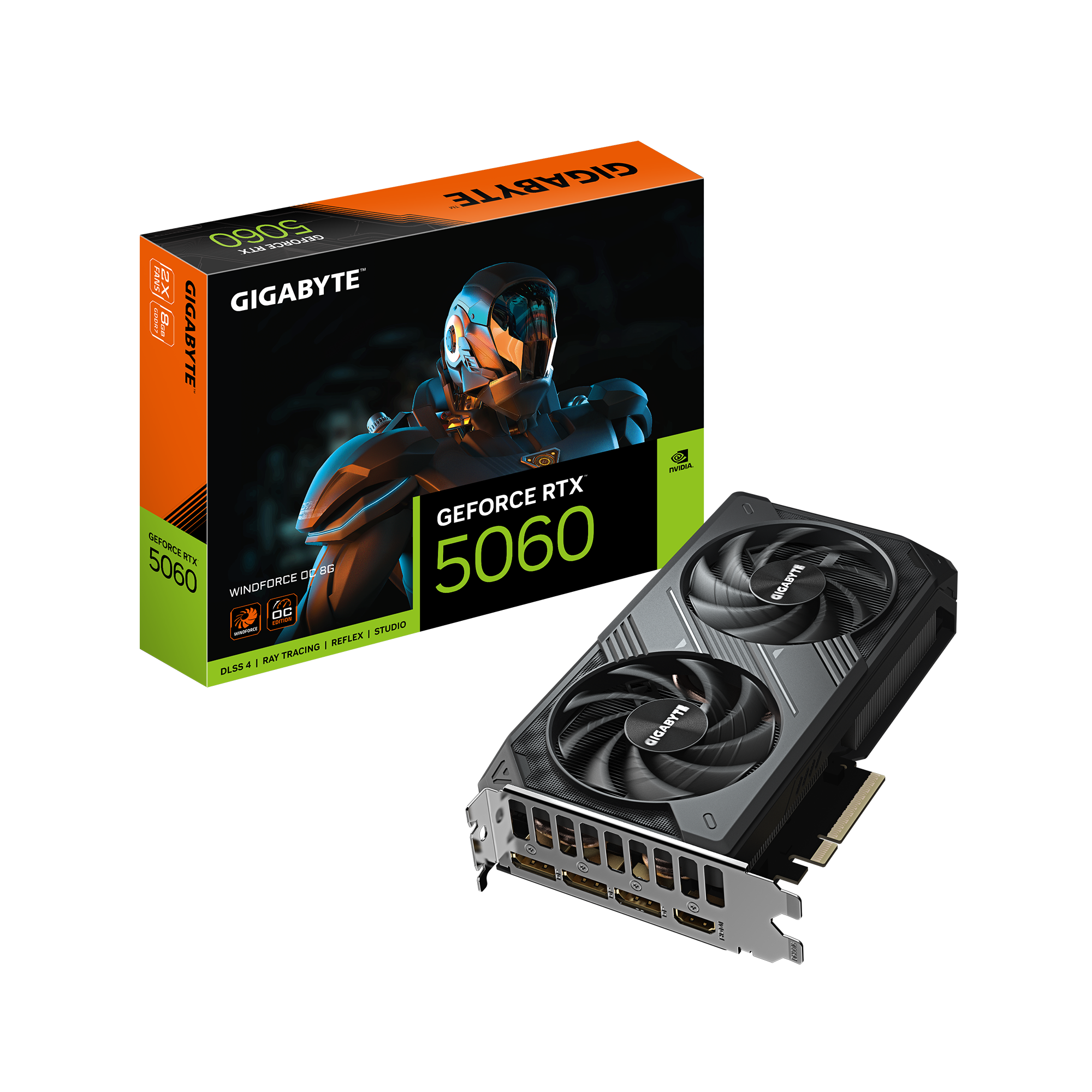 GeForce RTX™ 5060 WINDFORCE OC 8G_01 کارت گرافیک گیگابایت مدل GeForce RTX™ 5060 WINDFORCE OC 8G